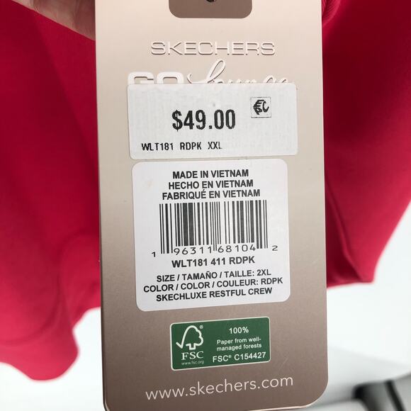 SKECHERS Women's Skechluxe Sweatshirt XXL Pink Raspberry Wine Crewneck NWT - Picture 10 of 11